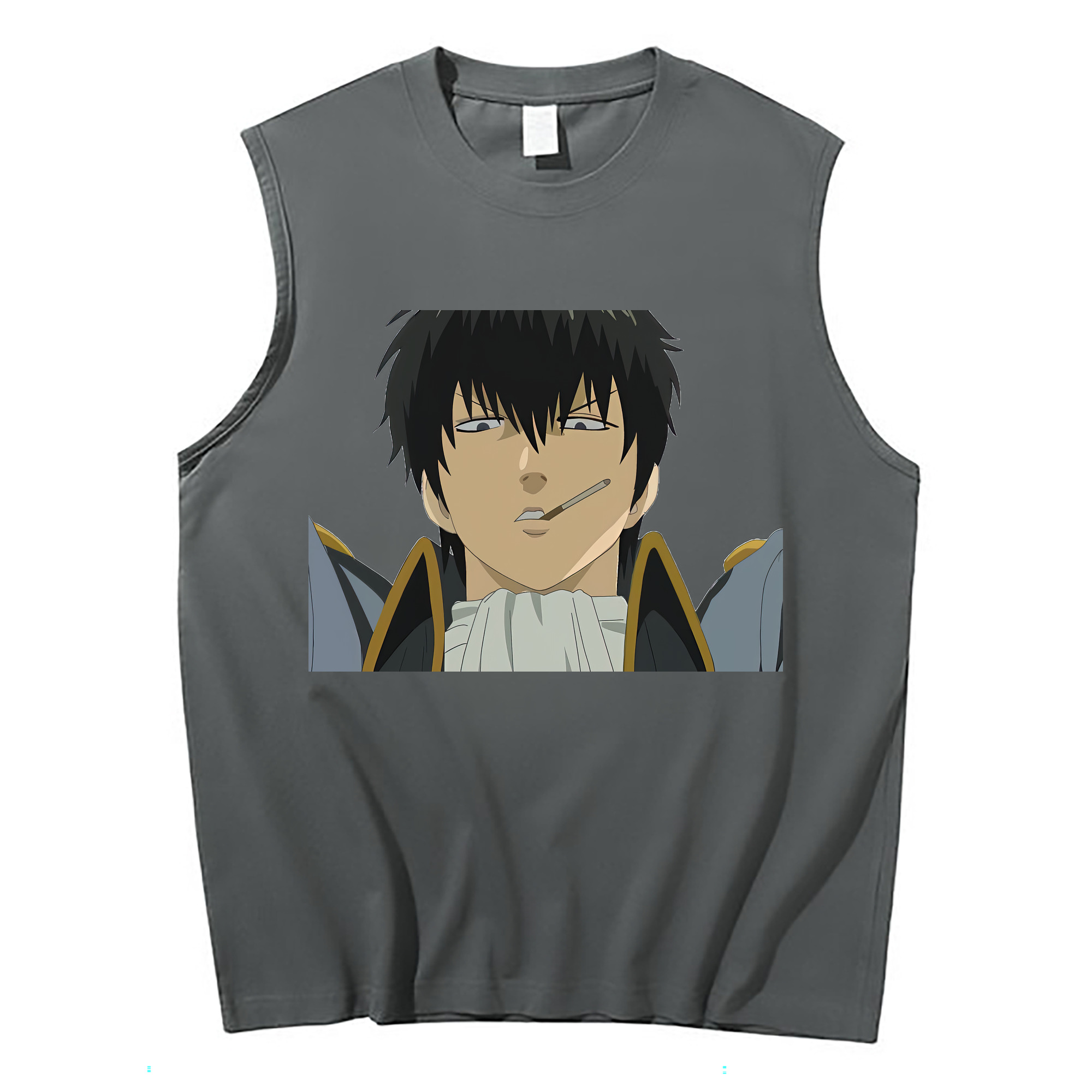 （画像用） ぎんたま 坂田銀時（さかたぎんとき） 神楽 志村新八（しむら しんぱち） GINTAMA Sakata Gintoki Kagura Shimura Shinpachi コットン100％タンクトップ（フロントプリント）